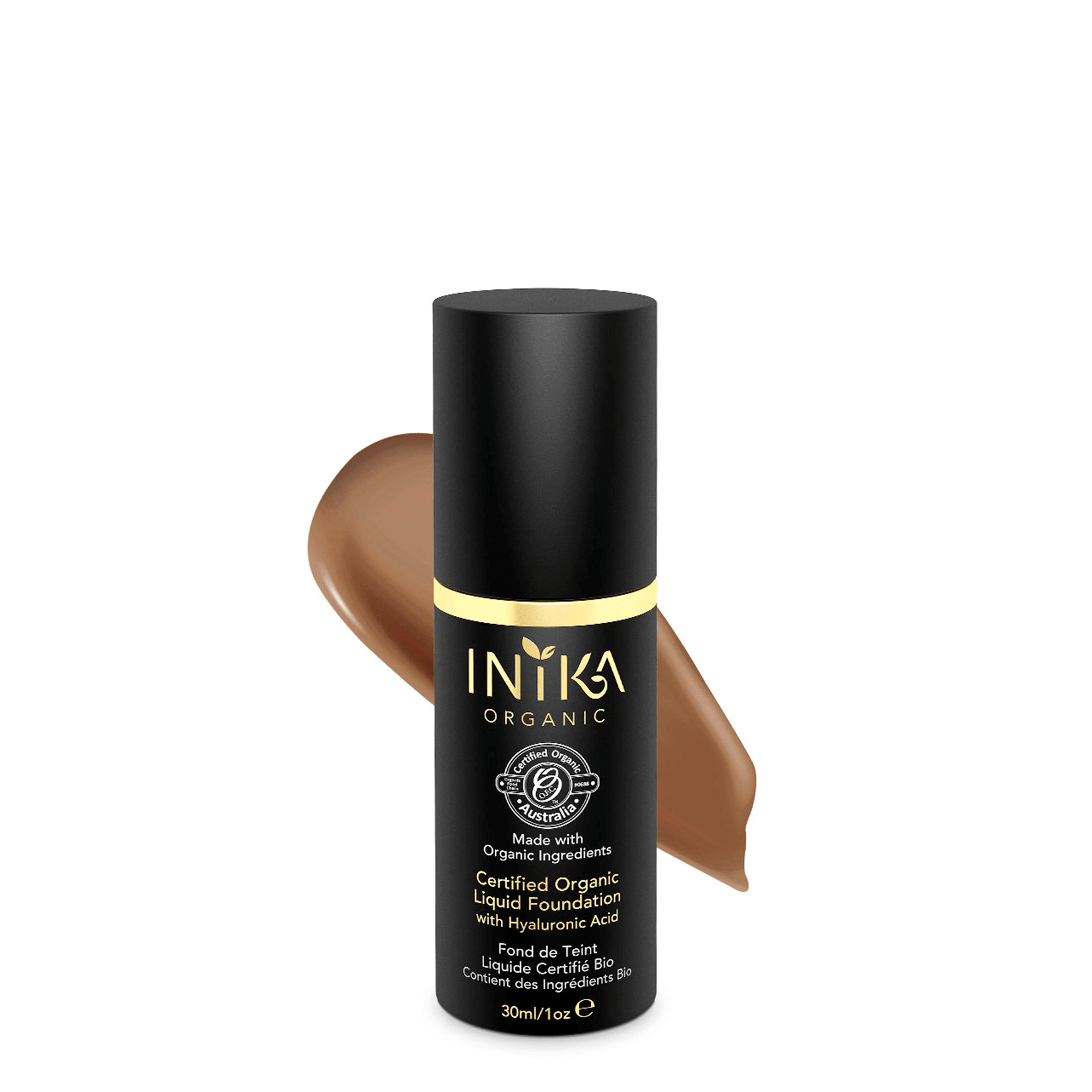 Certified Organic Liquid Foundation (Toffee) | INIKA Organic | 01