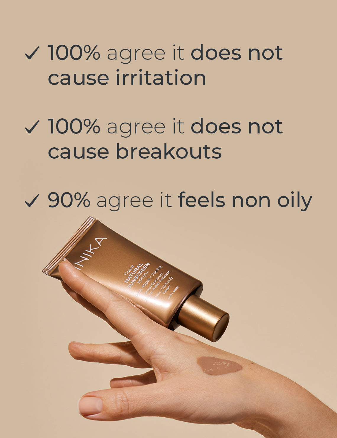 INIKA Organic Tinted Sunscreen Clinical Results infographic 02