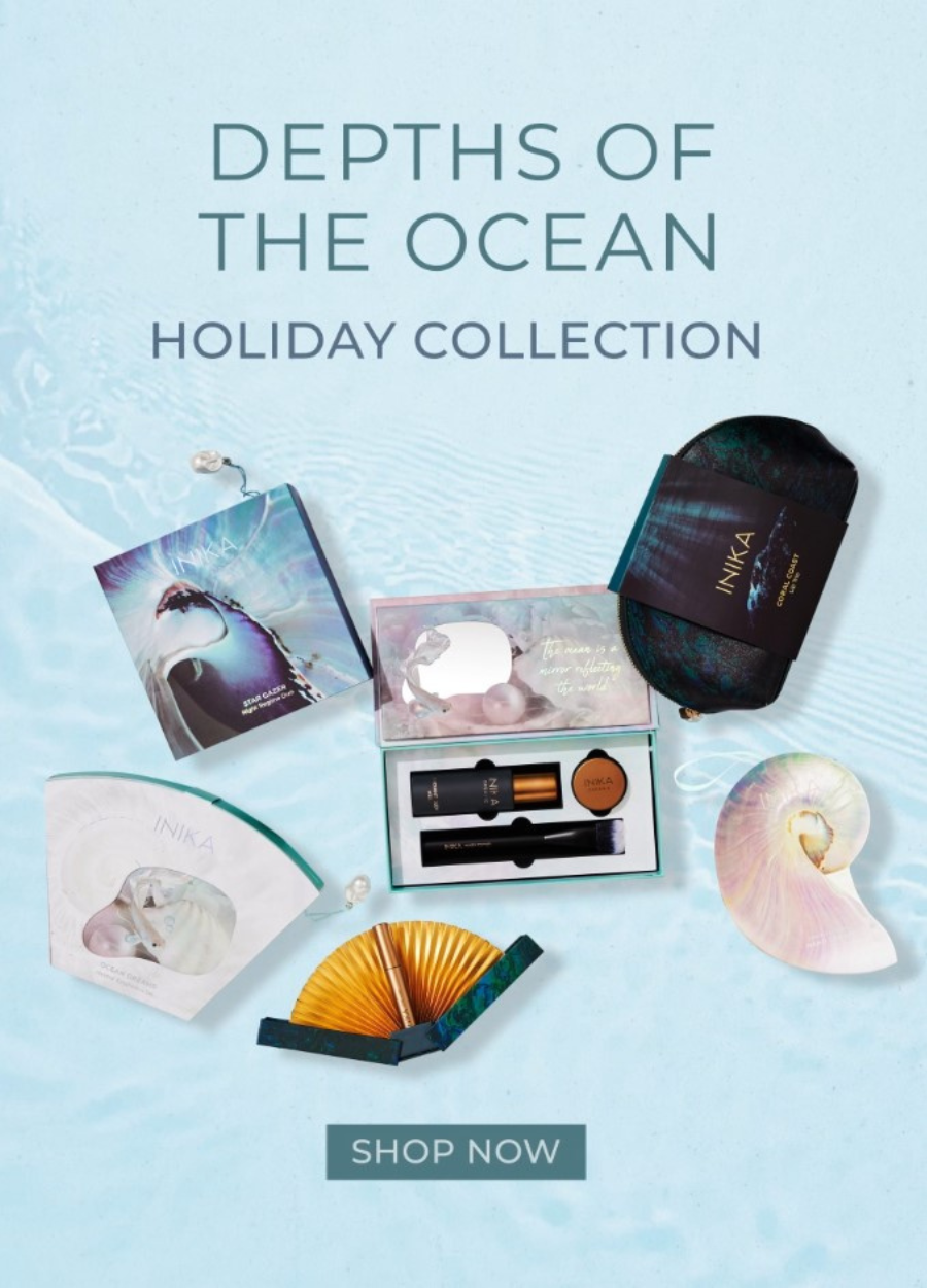 Depths of the Ocean | Limited Edition Holiday Collection | INIKA Organic | Mobile Banner